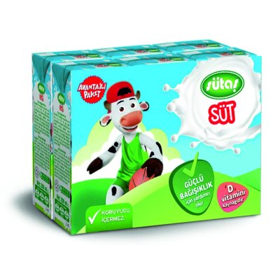 SÜTAŞ UHT SÜT 6*180 ML MİN 6 AD